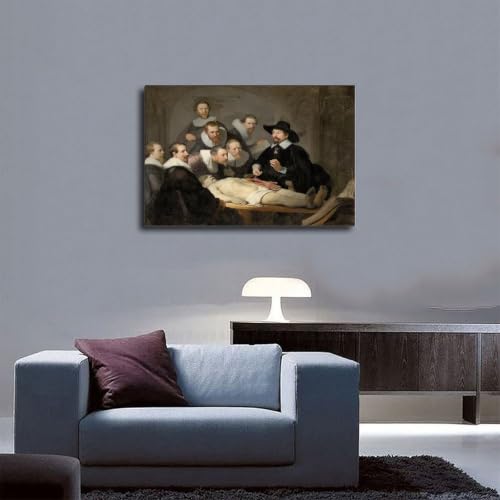 The Anatomy Lesson of Dr Tulp Poster Toile Prête à Suspendre 61x91 - 5