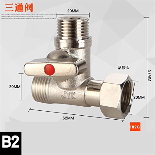 Conector de tubería de agua 1/2 BSP macho hembra latón en T 5