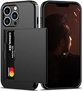 Nvollnoe for iPhone 13 Pro Case with Card Holder Heavy Duty Protective Dual Layer Shockproof Hidd...