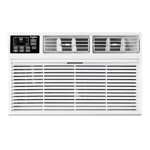 Whirlpool 12,000 BTU Through the Wall Air Conditioner, 115V, Cools up to 550 Sq. Ft for Living Room, Bedroom, Kitchen, Apartment, with Dehumidifier, Remote Control, Digital Display, 24H Timer, White