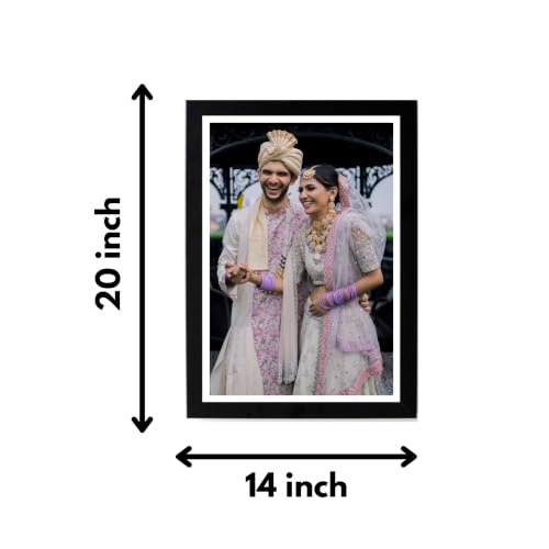 Image of Neoart Personalized Portrait Frame | Premium 20x14 inch Engineered Wood | Custom Wall Art for Birthday & Anniversary | Elegant Home Decor
