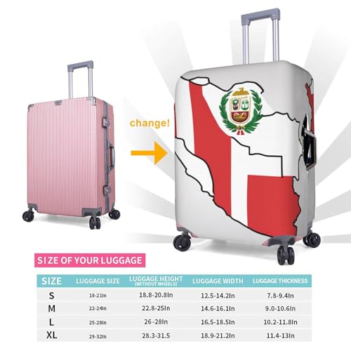 Housse valise Pérou grand format 45,7 à 81,3 cm blanc L
