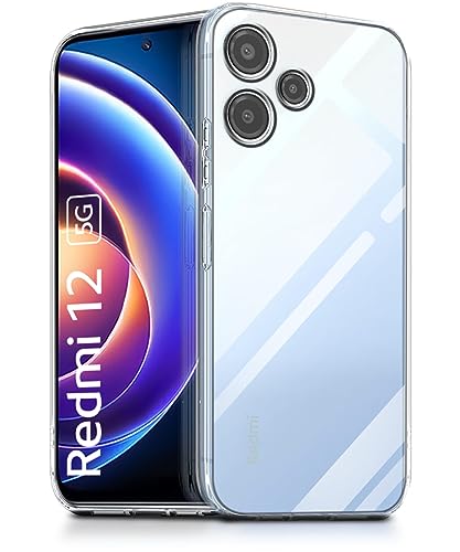 Image of WOW IMAGINE Crystal Clear Transparent Back Case Cover for Mi Redmi 12 5G | Poco M6 Pro 5G | Full Device & Camera Protection Shockproof TPU | Flexible Silicone Back Cover Case - Transparent