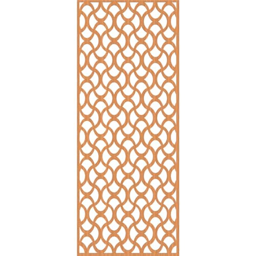 Image of Resort Decorative Pierced Fretwork Wood Wall Panels, 33 3 /8 inchW x 84 3 /8 inchH x 3 /8 inchT, Cherry