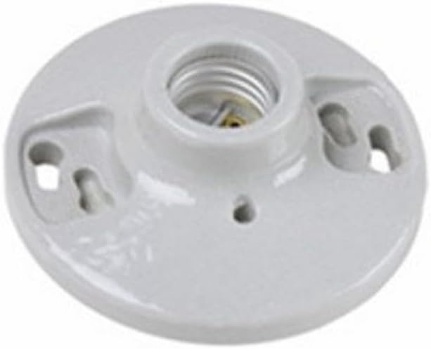 Legrand Pass & Seymour 274 660W 250V Medium Base E26 Lampholder, 4 Terminals, Porcelain, White (1 Count)