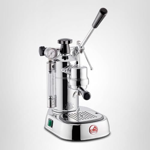La Pavoni PC-16 Professional Espresso Machine - 16-Cup Capacity Lever Espresso Maker - Chrome Finish- Solid Brass 38oz Boiler - Dual Frothing Systems & Mounted Pressure Gauge - Made in Italy - Image 7