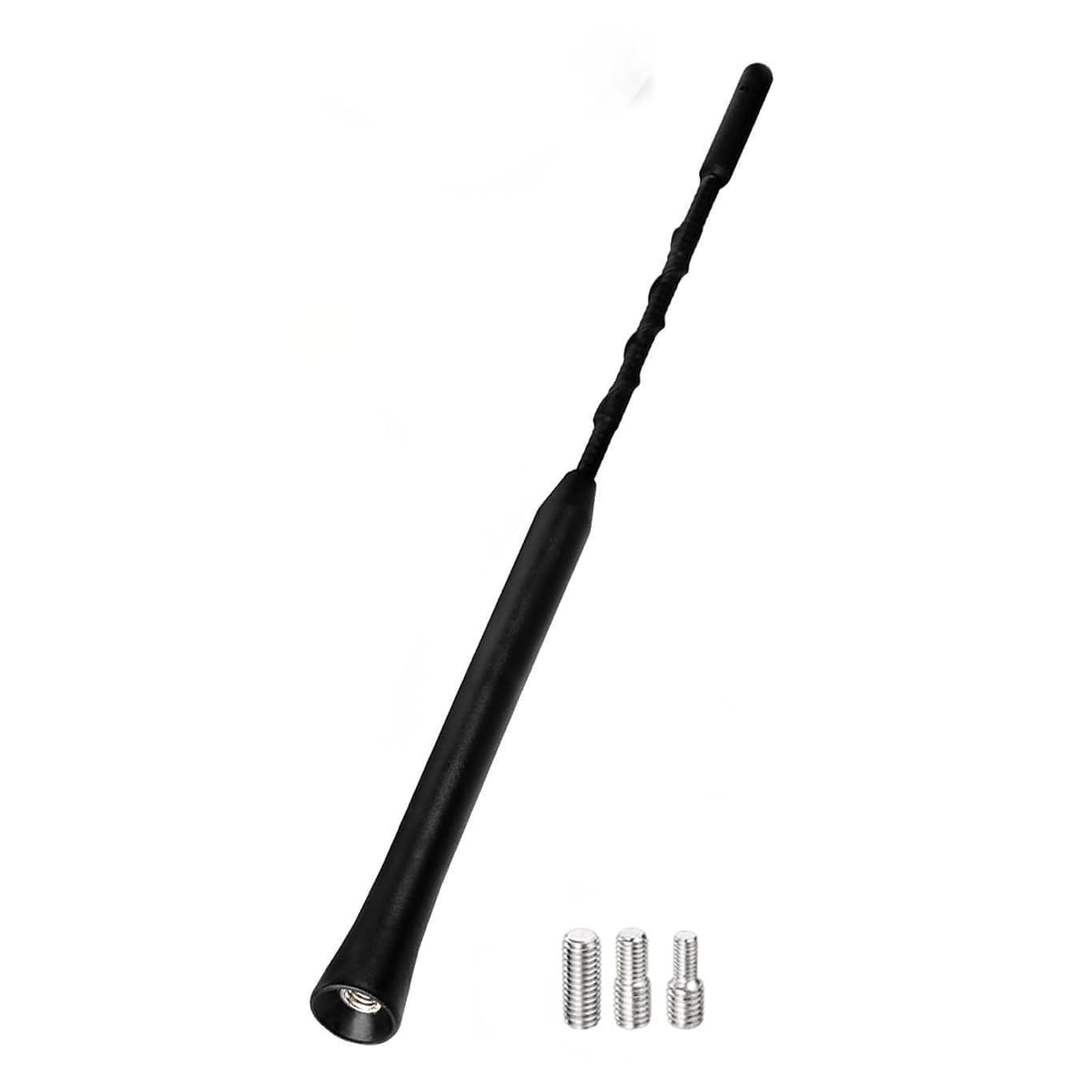 Car Antenna Replacement, 9 Inch Flexible Rubber Vehicle Roof Mounted Antenna Mast Universal AM FM Car Radio Antennas for Cars Trucks SUVs, with M4 M5 M6 Threaded Adapters