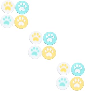 Generic 12Pçs Interruptor De Botão De Pressão Tampa De Botão De Aderência De Joystick Tampa De Polegar Capa De De Silicone Macio Botão De Aderência De Joystick Tampa De Botão De