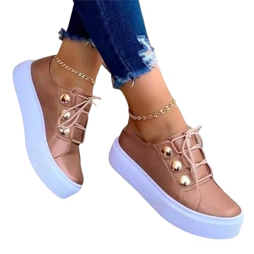 Women's Fashion Sneakers Casual Slip On Sneaker Comfort Non Slip Flats Loafers Lightweight Sneakers Vegan Shoe Leather Retro Walking Shoes2