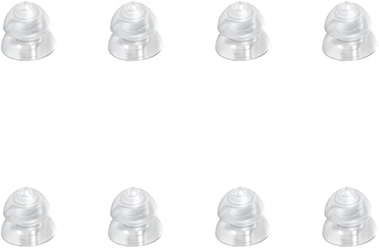 Hearing Aids Ear Domes, Eartips for Hearing Aids, Recommend for Vivtone Xpure or Other Similar Devices, Black, Small Size S * 8