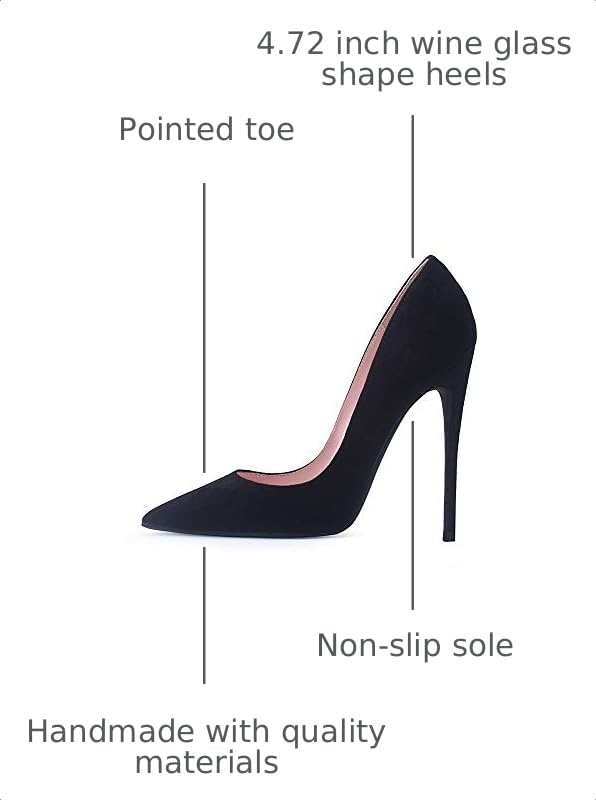 Image of Elisabet Tang High Heels, Women Pumps Pointed Toe Stilettos 4.7 inch /12cm Sexy Heels Party Shoes