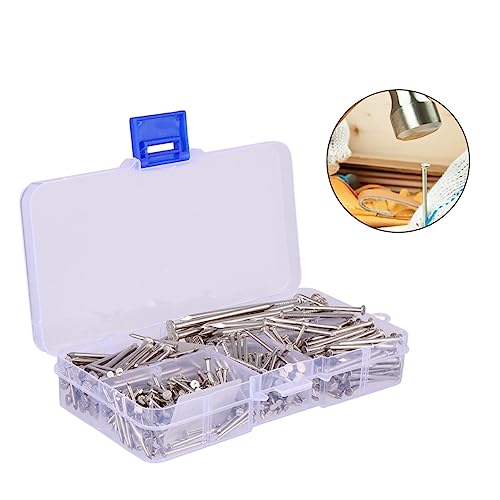 460 piezas de clavos redondos de acero inoxidable para bricolaje y manualidades en casa miniatura 2