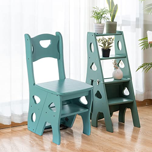 Taburete plegable multifuncional de madera seguro con acabado elegante 3