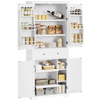 YITAHOME Küchenschrank, 182.5CM Hochschrank Küche Vorratsschrank, Buffetschrank mit Verstellbaren Ablagen, Esszimmerschrank mit Schubladen, für Wohnzimmer Küche