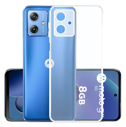Image of YOFO Back Cover for Motorola G54 (5G) (Flexible|Silicone|Transparent|Full Camera Protection)