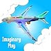 TotVelt Kids airplane A380 toy plane self driving bump & go Airbus - Contains Beautiful 3D Light and Jet engine - Changes Direction On Contact - For boys & girls age 3 - 8 years old Product Name
