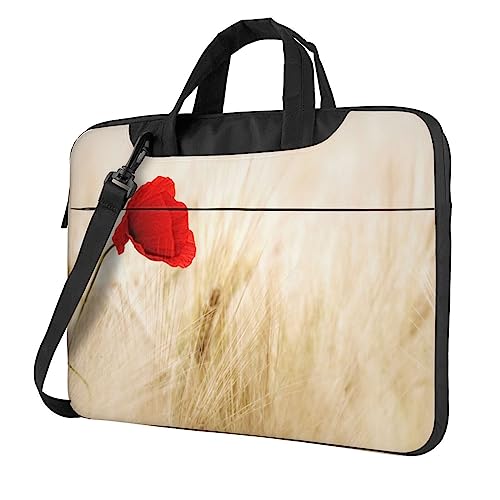 Mallette pour le travail et ordinateur portable à fleurs rouges : sacoche homme antichoc et légère