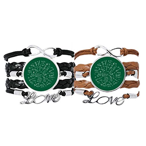 Pulsera de cuerda de cuero matemática el regalo ideal para graduación