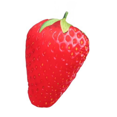 Coussin de décoration en forme de fraise au fini soigné