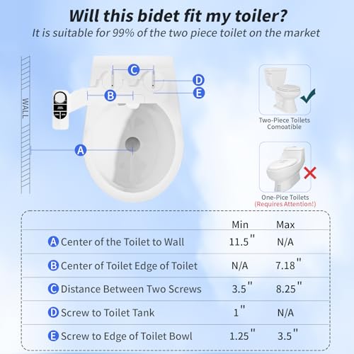 Image of SAMODRA Non-Electric Bidet Attachment for Toilet - Self-Cleaning Dual Nozzle (Frontal & Rear Wash), Adjustable Water Pressure, Fits Most Toilets, Easy Installation (Classic Black /Silver)