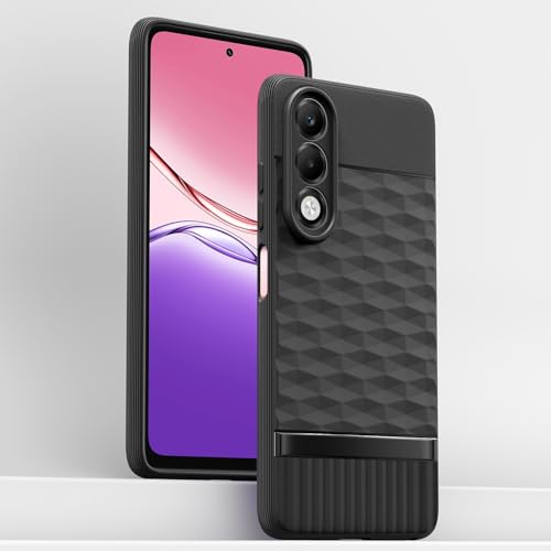 Image of Pikkme Back Cover for Oppo K13x 5G Camera Protection 3D Hexa Cube Design Silicone Protective Bumper Case (Black)