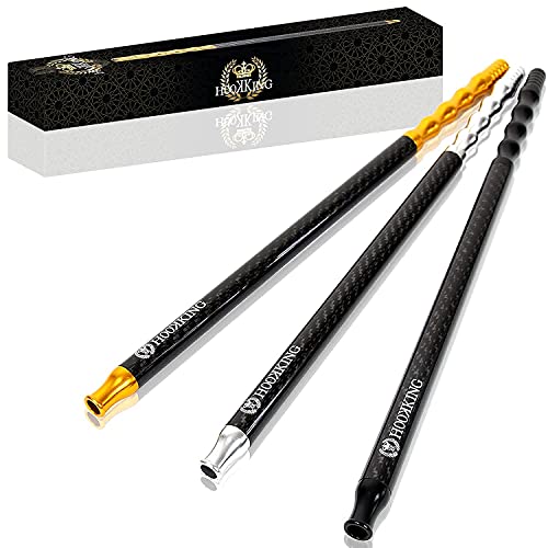 HOOKKING Shisha Griff aus Aluminium und Kohlefaser, Griff mit Silikonschlauch 150 cm und Mundstück, Universalzubehör für… – Bild 8
