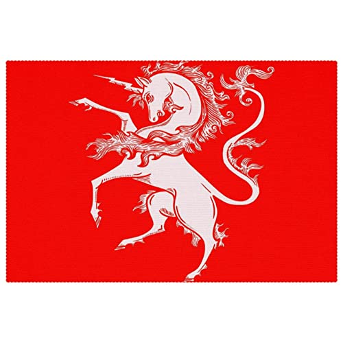 Set de table licorne rouge de qualité supérieure résistant à la chaleur - 2