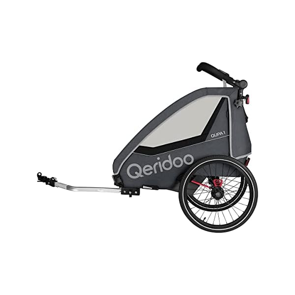 Qeridoo QUPA 1 Kinderanhänger grey – Bild 6
