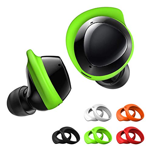 Woocon 5 Pairs Galaxy Buds 2019 Replacement Wingtip, 【Fit in The Charging Case】 Silicone Ear Tips Accessories Compatible with Samsung Galaxy Buds Plus 2020(Black/Red/White/Orange/Green)
