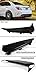 Fits for 2017-2019 Mercedez Benz W205 C250 C350 C43 AMG 2 Door Coupe Glossy Black Rear Bumper Side Vent Insert Canards
