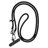 Cordão de Pescoço Para Celular Ajustável Universal Reforçado e Extra Resistente (Preto)