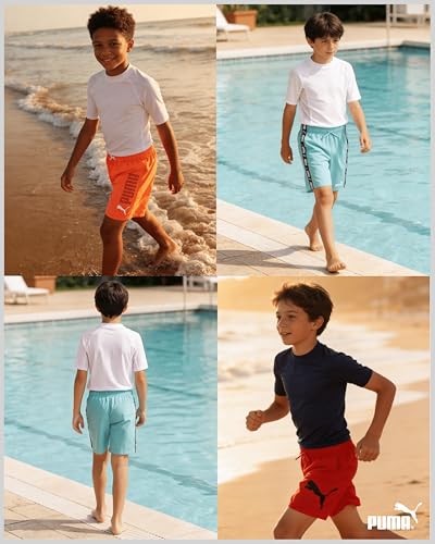 PUMA Boys Quick Dry Swim Trunks Bathing Suit with Pockets Mesh Lining - image 2