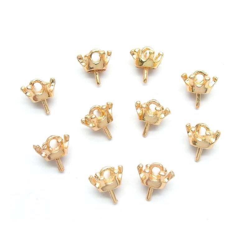 Amazon.co.jp: レジン 金具 ヒートンキャップ 王冠 10個入り (1