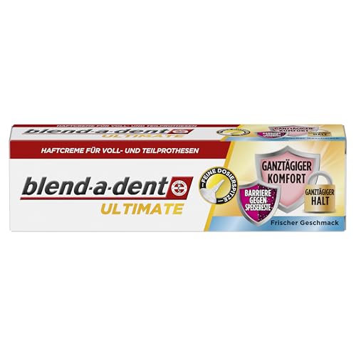 Blend-a-dent Ultimate Haftcreme für Voll- und Teilprothesen, Frischer Geschmack, 40g