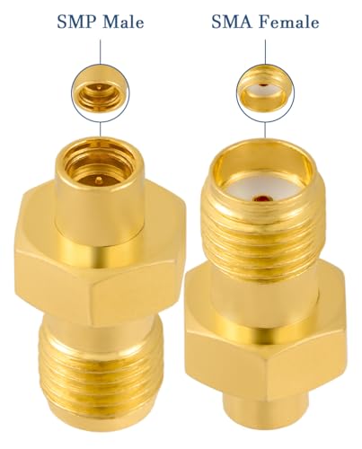 2 adaptadores SMA Hembra a SMP Macho miniatura 7