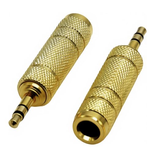 Adaptador 6.35 a 3.5 mm jack para micrófono auriculares y mesa de mezclas
