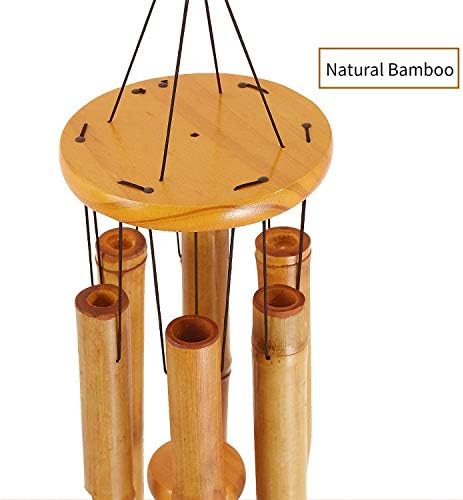 Rdutuok Bamboo Wind Chimes Memorial Gifts - Wood Wind Chime - Large Indoor Outdoor Wooden - 81cm Wind Chimes for Garden, Yard,Patio and Home Décor