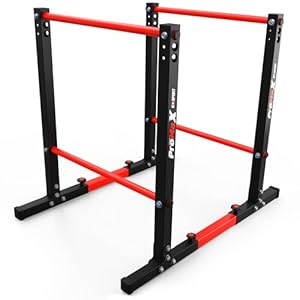 K-Sport Heavy Duty Dip Bar Stand | Adjustable Multi Function Parallel Bars & Calisthenics Station | 290kg Max Load | Home Gym Equipment for Upper Body Workout Strength Training (Parallettes) EU Made