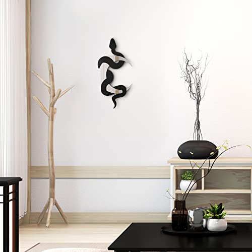 Weysat Black Snake And Crescent Moon Mirror Wall Decor Boho Hanging Mirrors Snake Decor Mirror Decorative Wall Art For Living Room Home Bathroom Bedroom Hallway (Silver) (Silver) #TOP5