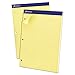 Ampad 20246 Double Sheets Pad, Narrow/Margin Pad, 8 1/2 X 11 3/4, Canary, 100 Sheets