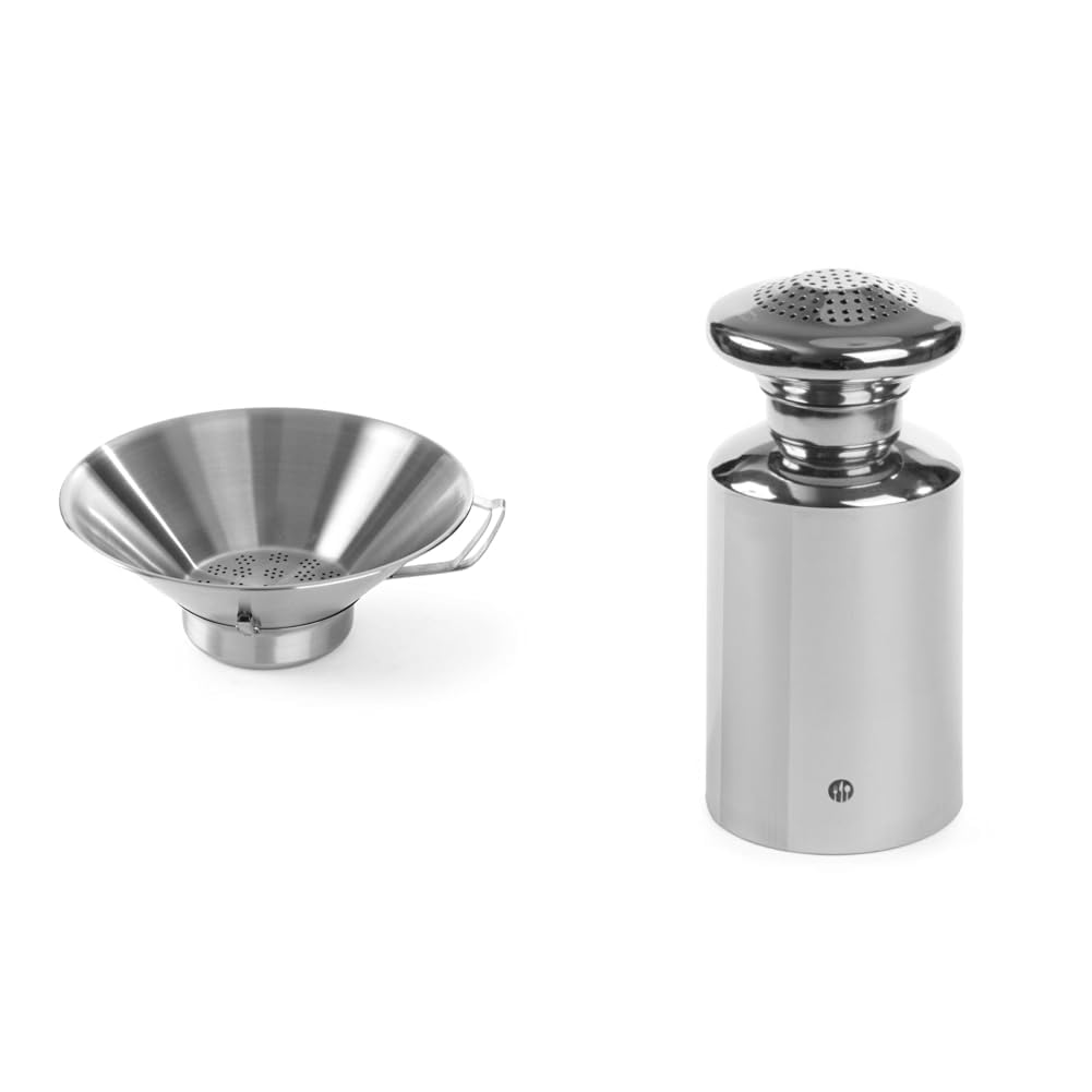 HENDI 630808 Egouttoir à Friture En Inox, Silver & 630136 Salière Et Poivrière