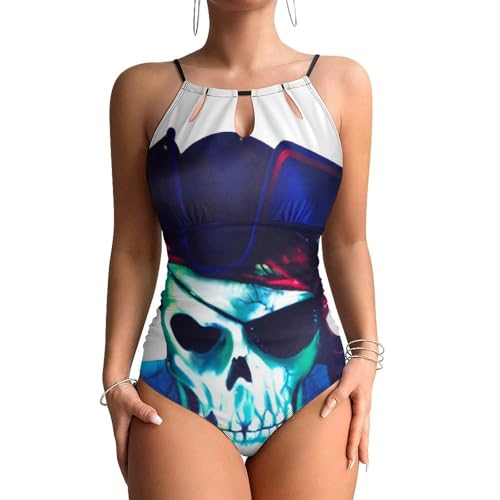 Maillot de bain gainant crâne une pièce sculptant effet ventre plat