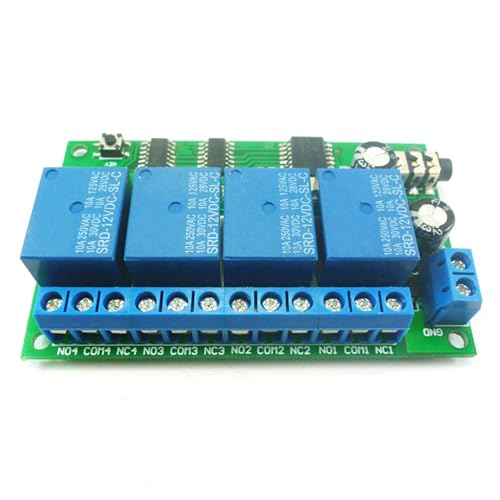 Module Relais 4 Canaux DTMF 12V DC AD22B04 décodeur de signal pour contrôle PLC