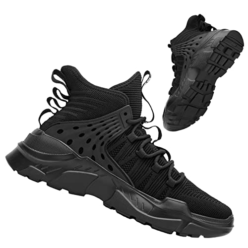 SANNAX Fashion Mens Walking Running Shoes High Top Sock Sneakers Stylish Tennis Shoes Non Slip Lightweight Athletic Sports Gym Shoes3