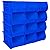 Akro-Mils 30240 AkroBins Plastic Storage Bins, Space-Saving Stackable Bins for Garage, Pantry, Craft Organization, 15-Inch x 8-Inch x 7-Inch, Blue, 12-Pack