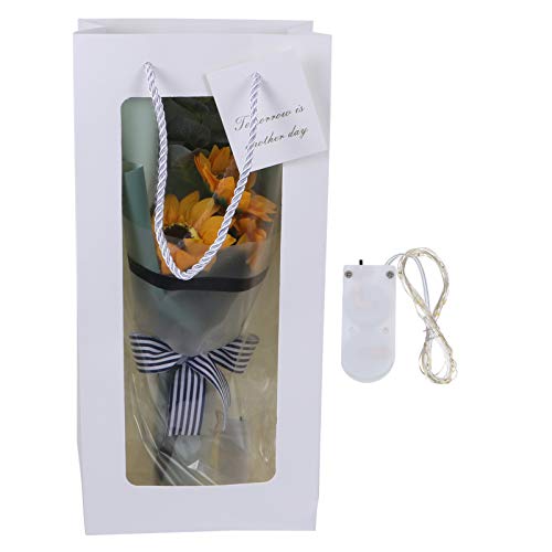 1 Unidade Lâmpada De Buquê De Girassol Presente De Girassol Flor De Escultura De Sabão Luz De Flor C