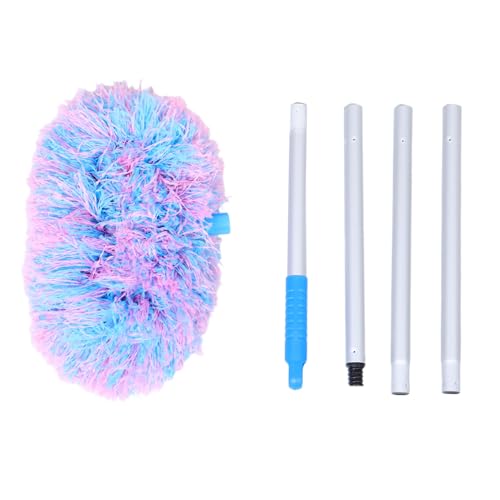 VALICLUD Cepillo Limpiador de Ventilador de Techo con Diseño Desmontable Plumero Circular y Extensible de Aluminio de Paredes y Muebles Compatible con Varias