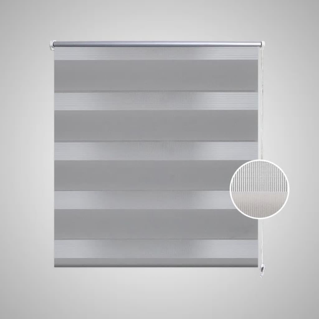 Your Home with Modern Cordless Window Blinds - Zebra Roller Shades in Vinyl Light Filtering Design for Stylish Privacy and Sun-Gray(19.7 x 39.4)