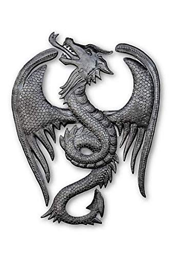 It's Cactus Dragon, Mythical Celtic, and Gothic Sculpture, Authentic Upcycled