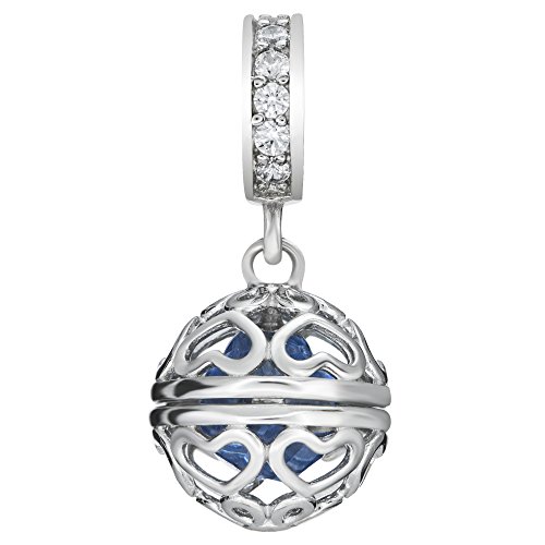 Qina C   plata de ley 925  rodiado-plateado    azul zirconia cúbica 